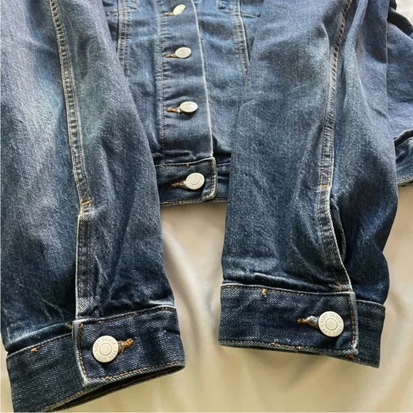 LOFT Cotton Dark Wash Jean Jacket XL - Picture 8 of 10